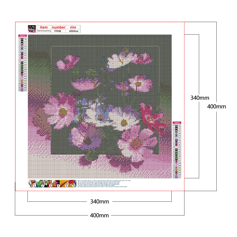 Chrysanthemum Bouquet - Full Square Drill Diamond Painting 40*40CM