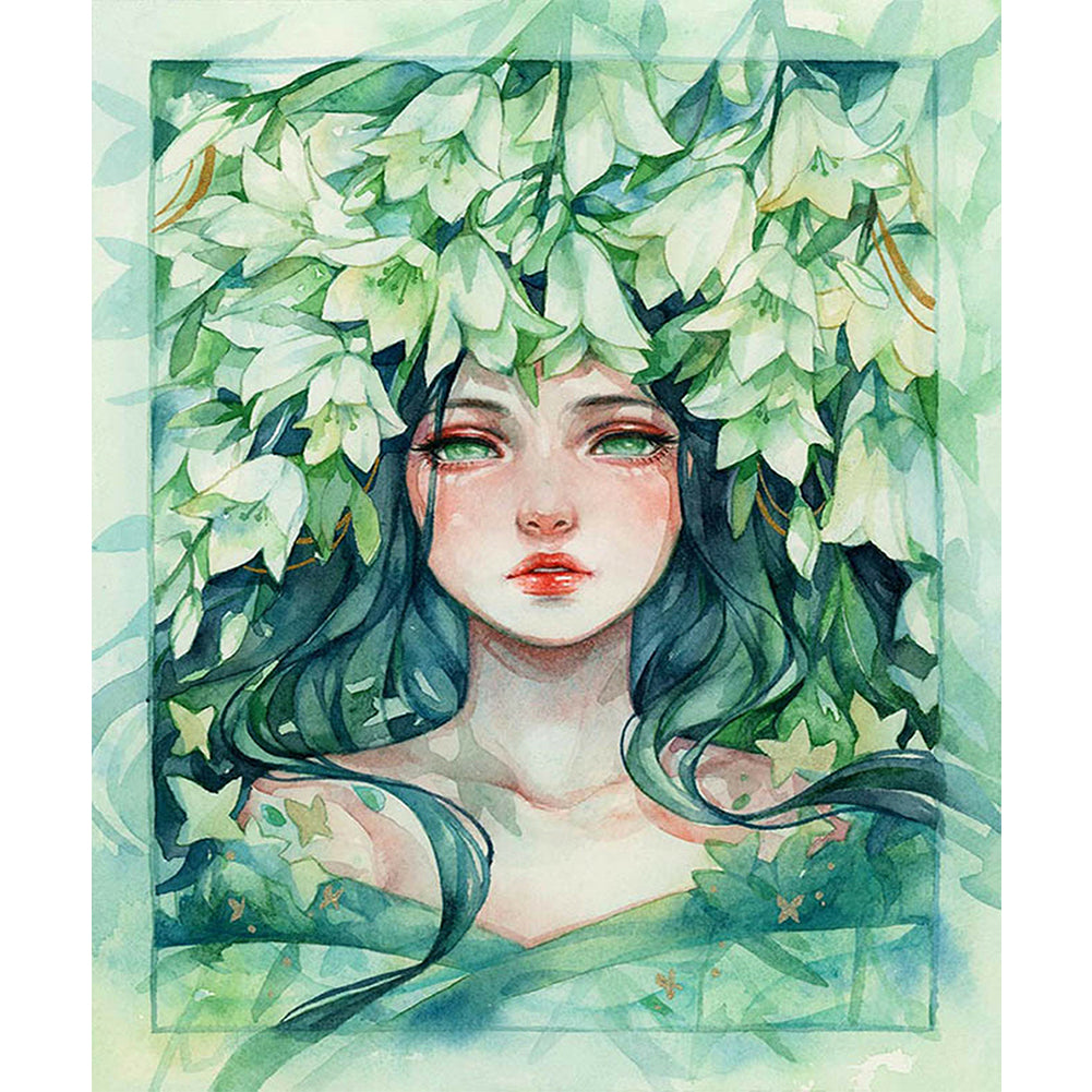 Beautiful Girl - Full Square Drill Diamond Painting 40*50CM