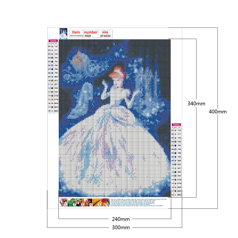 Disney Princess - Full Square Drill Diamond Painting 30*40CM