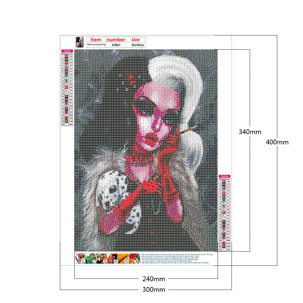 Heavy Makeup Woman - Full Round Drill Diamond Painting 30*40CM