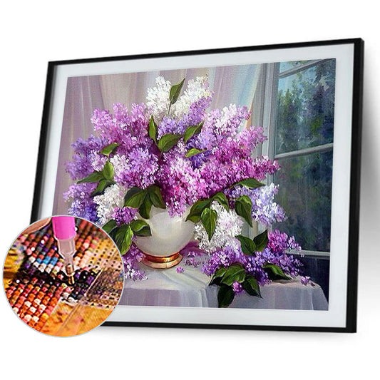 Vase Bouquet - Full Round Drill Diamond Painting 40*30CM