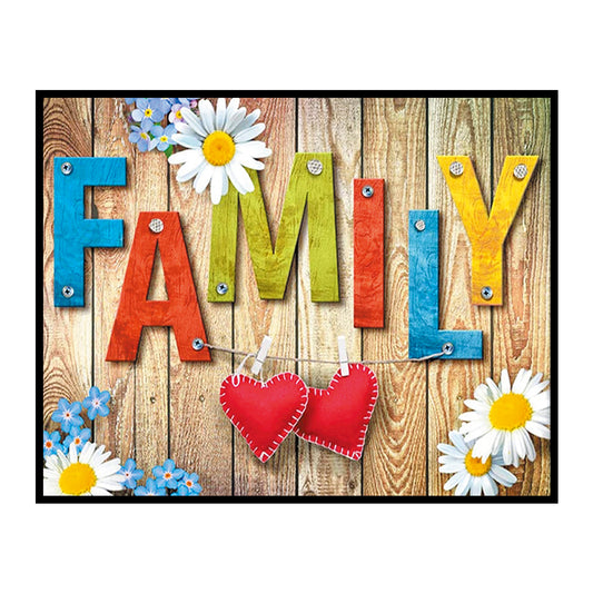 Family - 11CT Stamped Cross Stitch 46*36CM