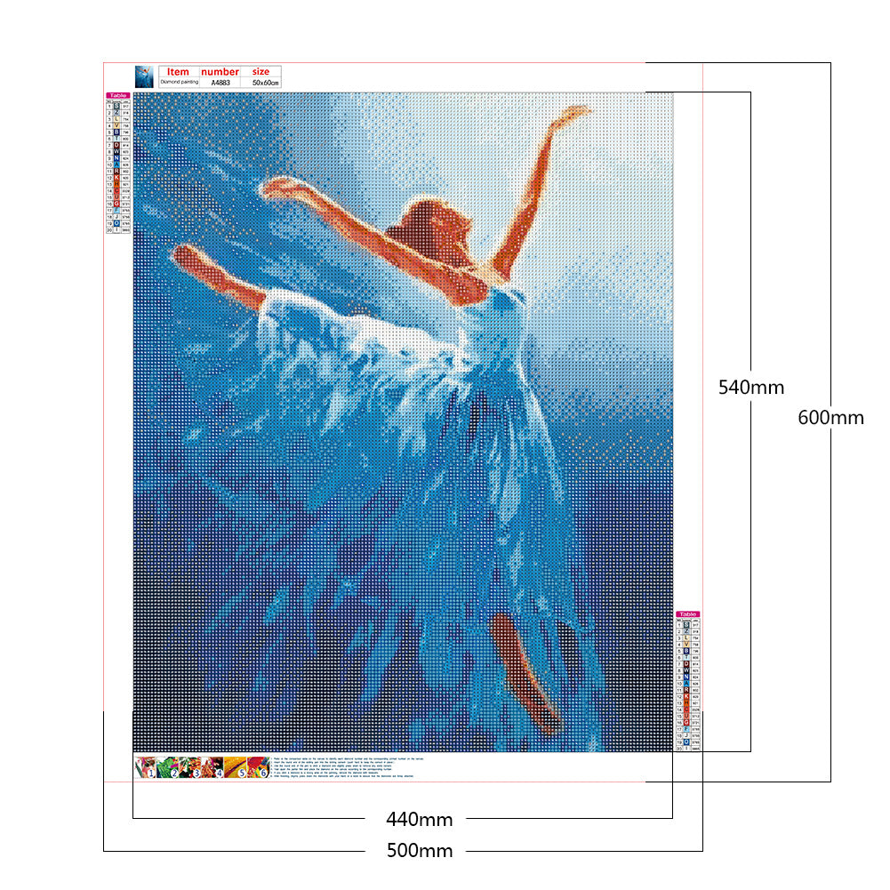 Female Dancer - Full Round Drill Diamond Painting 50*60CM