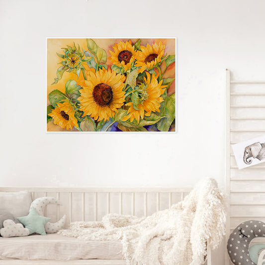 Sunflower - 11CT Stamped Cross Stitch 60*45CM