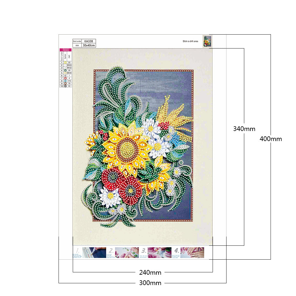 Quilling Paper - Special Shaped Drill Diamond Paiting 30*40CM