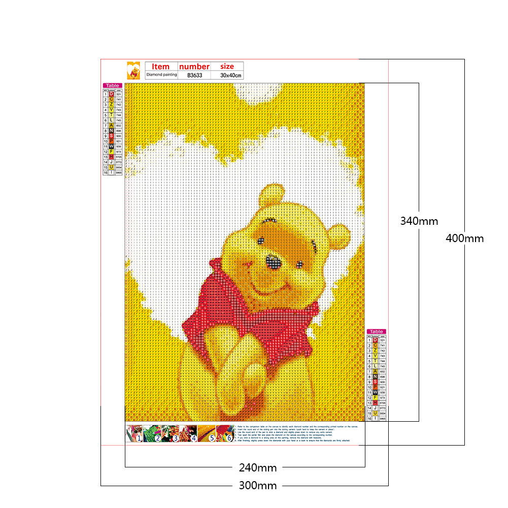 Winnie The Pooh - Full Round Drill Diamond Painting 30*40CM