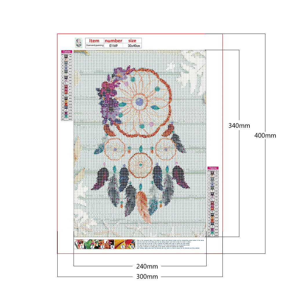 Dreamcatcher - Full Round Drill Diamond Painting 30*40CM