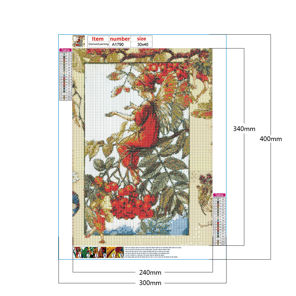 Flower Fairy - Full Round Drill Diamond Painting 30*40CM