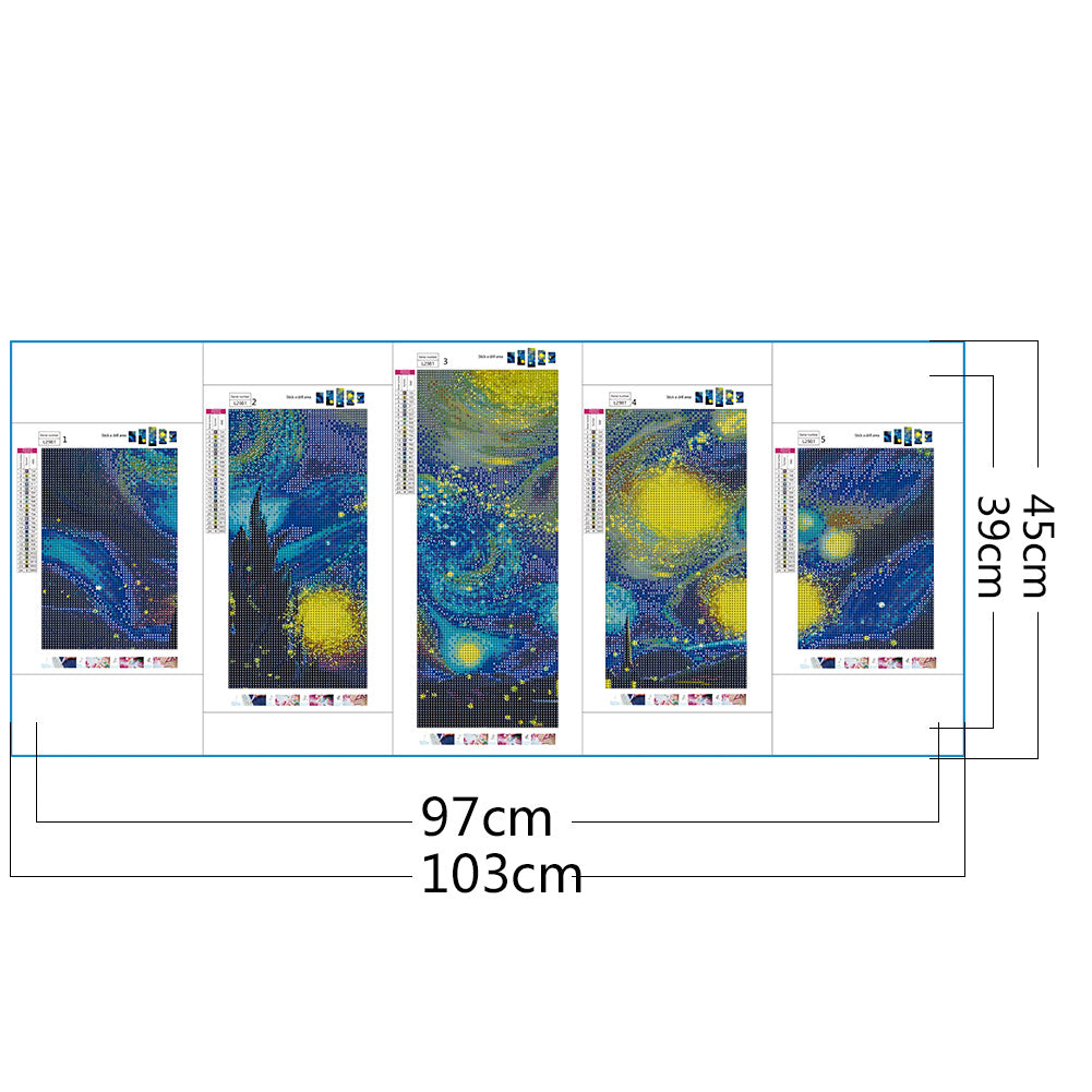 Starry Night - Full Round Drill Diamond Painting 103*45CM