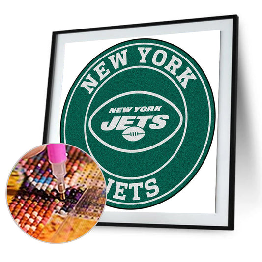 New York Jets Emblem - Full Round Drill Diamond Painting 40*40CM