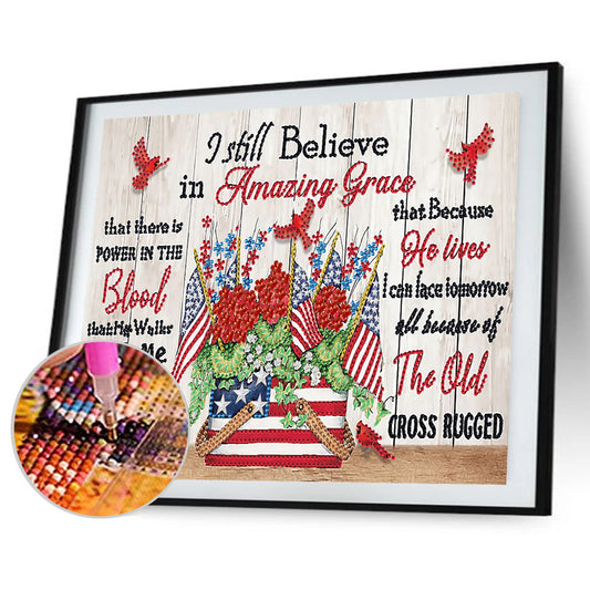 Flowers And Herbs In English - Special Shaped Drill Diamond Paiting 40*30cm