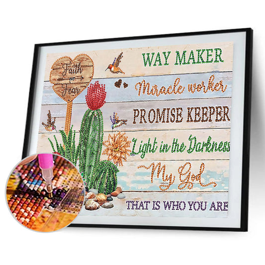 Flowers And Herbs In English - Special Shaped Drill Diamond Paiting 40*30cm