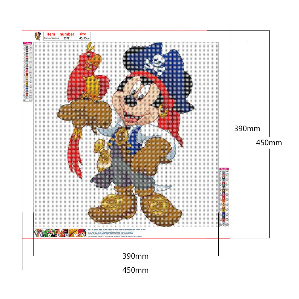 Mickey - Full Round Drill Diamond Painting 45*45CM