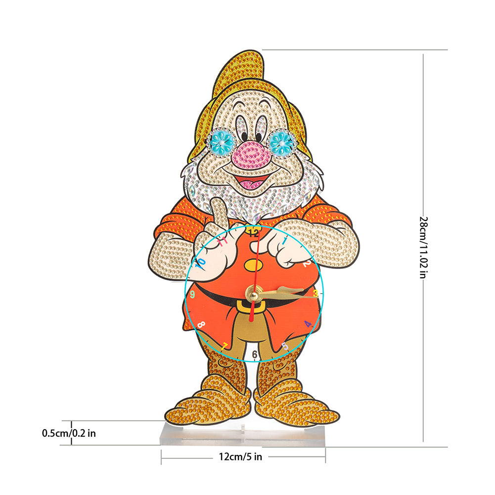 Diamond Painting Acrylic Clock 5D DIY Round Special Shaped Drill Mosaic Kit