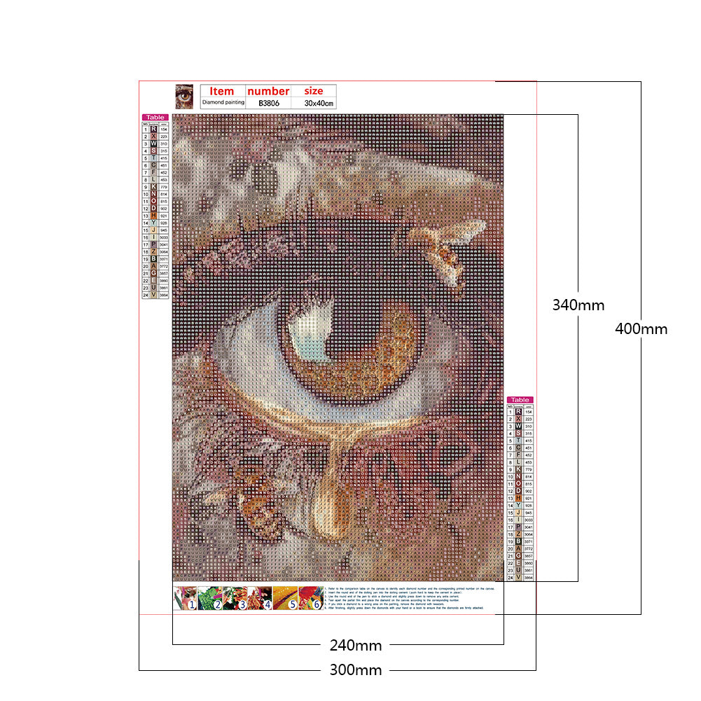 Eye - Full Round Drill Diamond Painting 30*40CM