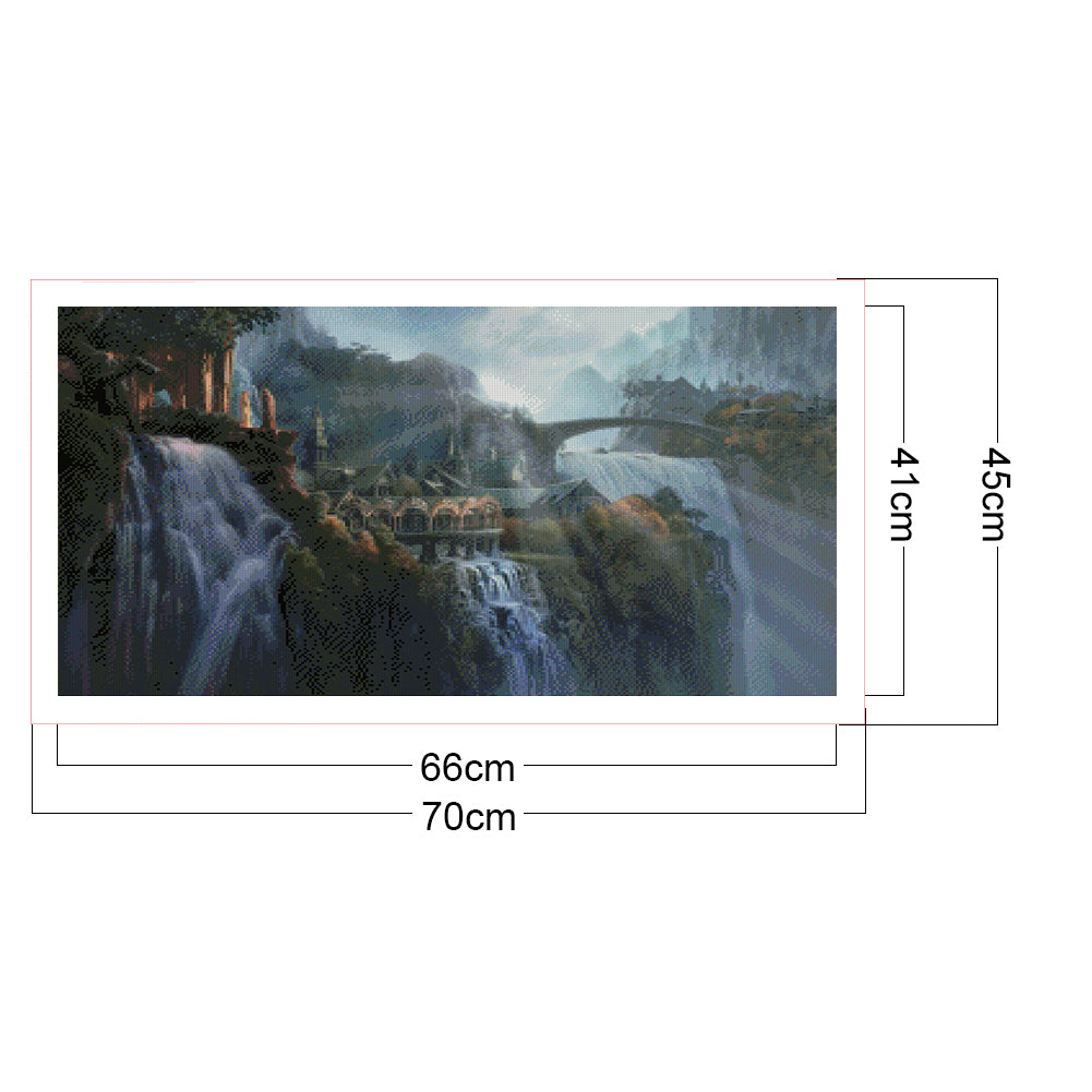Rivendell - 11CT Stamped Cross Stitch 70*45CM