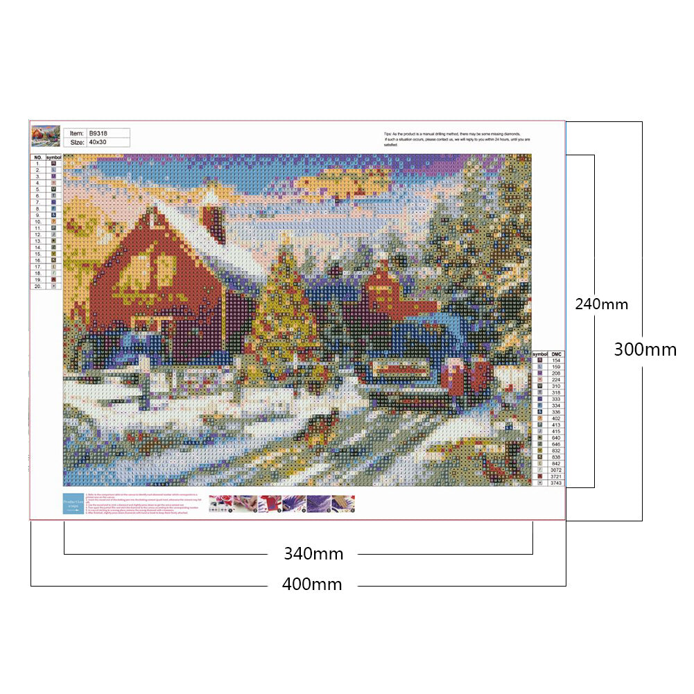 Red House Farm - Full Round Drill Diamond Painting 40*30CM
