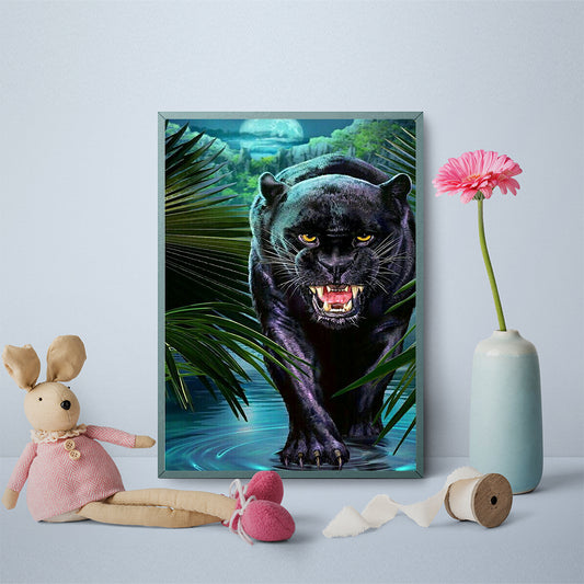 Black Panther - Full Round Drill Diamond Painting 40*60CM