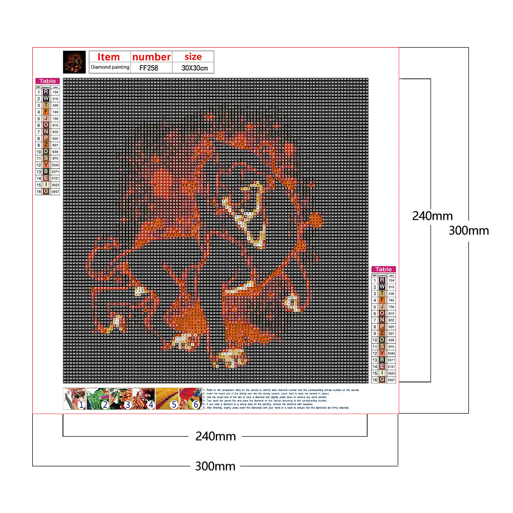 Silhouette Lion - Full Square Drill Diamond Painting 30*30CM