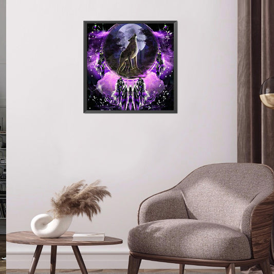 Wolf Dream Catcher - Full Round Drill Diamond Painting 30*30CM