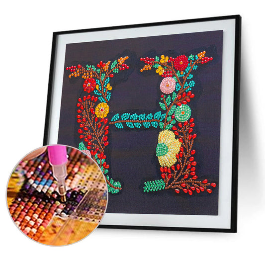 Embroidered Letters - Special Shaped Drill Diamond Paiting 30*30CM