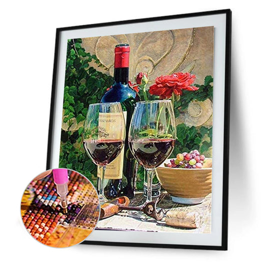 Wine - Full Round Drill Diamond Painting 30*40CM