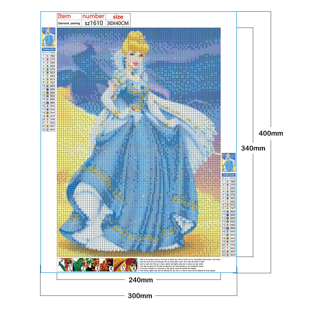 Disney Princess - Full Round Drill Diamond Painting 30*40CM