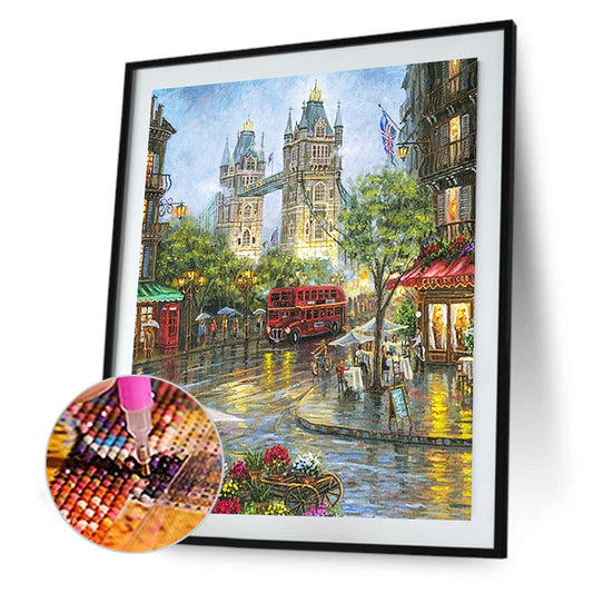 Small Town Street - Full Square Drill Diamond Painting 50*60CM