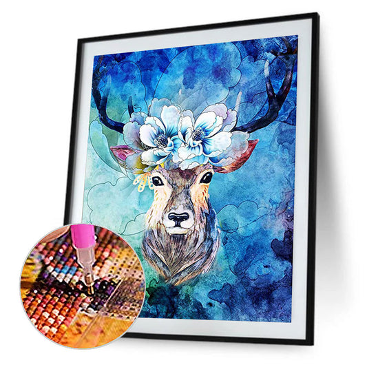 Deer - Full Round Drill Diamond Painting 30*40CM
