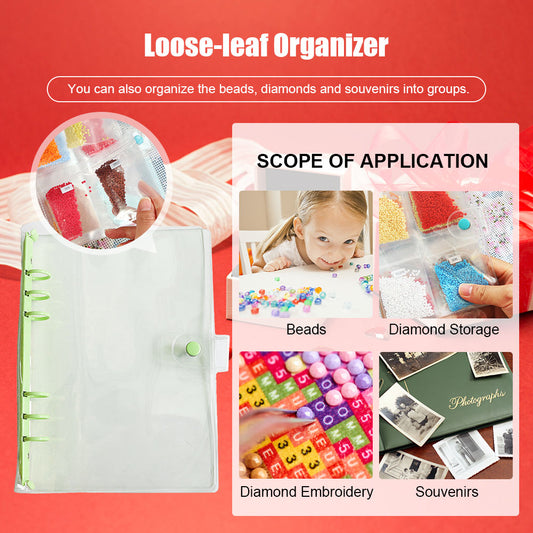 Diamond Painting Storage Book Beads Container Clear Loose Leaf A5 Binder
