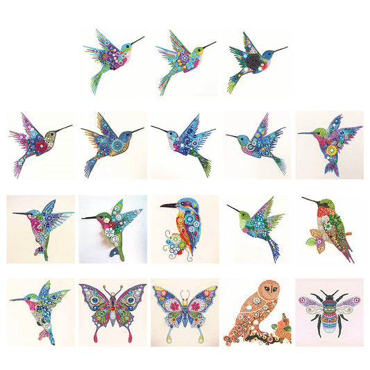 Hummingbird 30*30CM(Canvas) Special Shaped Drill Diamond Paiting