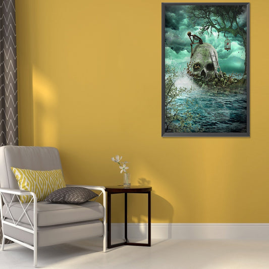 Skull - Full Round Drill Diamond Painting 50*70CM