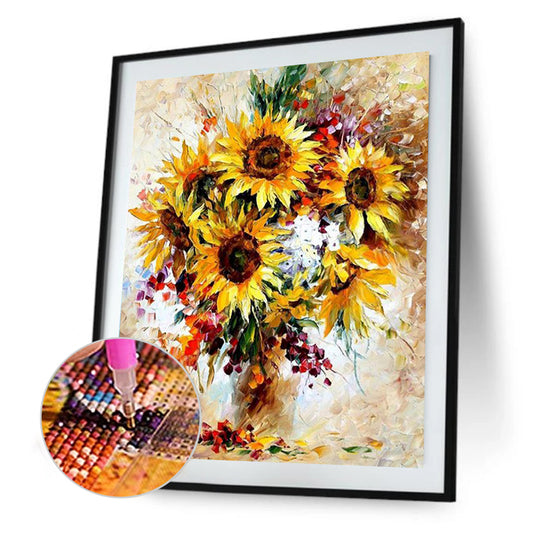 Vase 30*40CM(Canvas) Full Round Drill Diamond Painting