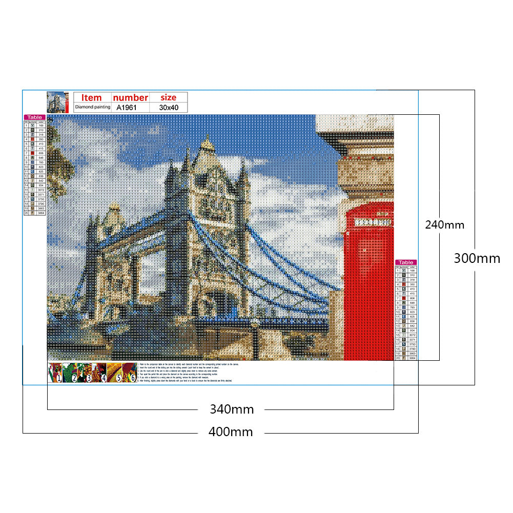 Places Of Interest 40*30CM(Canvas) Full Round Drill Diamond Painting