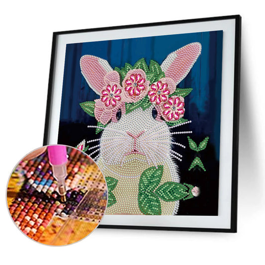 Rabbit 30*30CM(Canvas) Special Shaped Drill Diamond Paiting