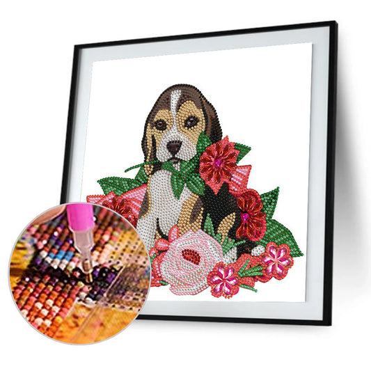 Dog 30*30CM(Canvas) Special Shaped Drill Diamond Paiting