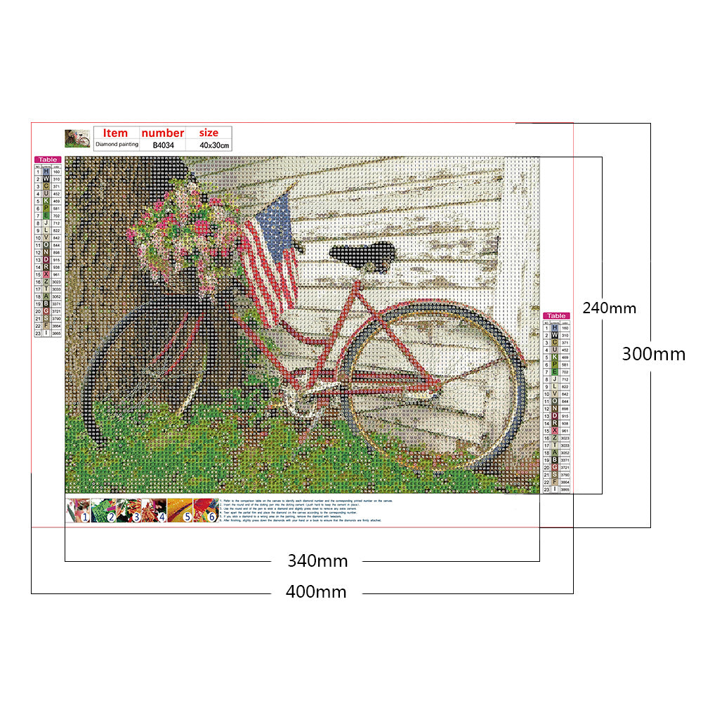 Bike 40*30CM(Canvas) Full Round Drill Diamond Painting