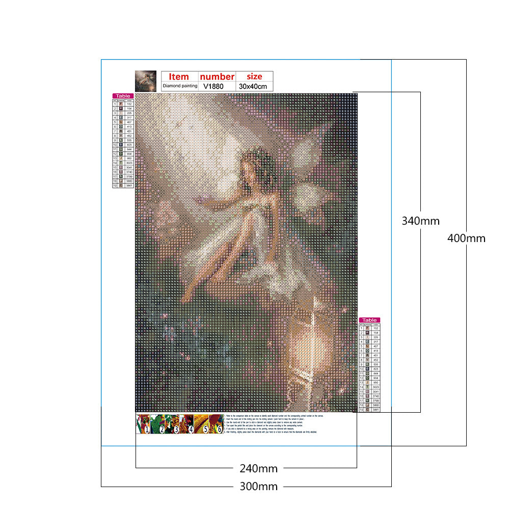 Little Angel 30*40CM(Canvas) Full Round Drill Diamond Painting