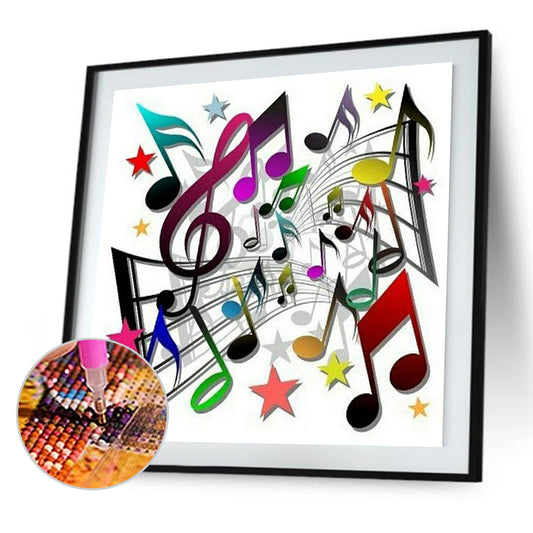 Musical Note 30*30CM(Canvas) Full Round Drill Diamond Painting