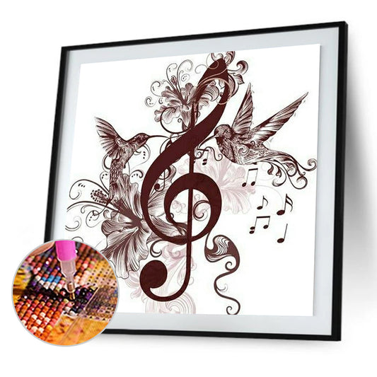 Musical Note 30*30CM(Canvas) Full Round Drill Diamond Painting