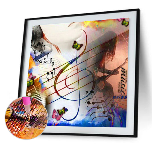 Musical Note 30*30CM(Canvas) Full Round Drill Diamond Painting