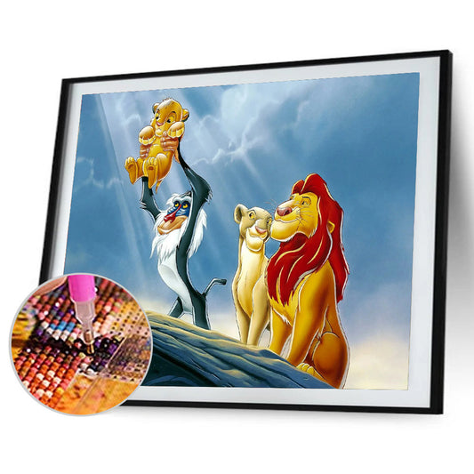 Lion King 40*30CM(Canvas) Full Round Drill Diamond Painting