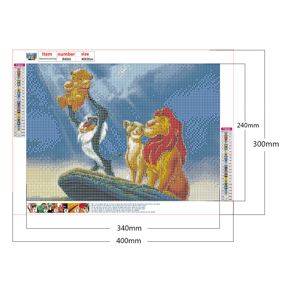 Lion King 40*30CM(Canvas) Full Round Drill Diamond Painting