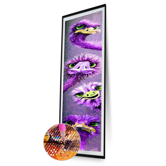 Ostrich 20*100CM(Canvas) Full Round Drill Diamond Painting