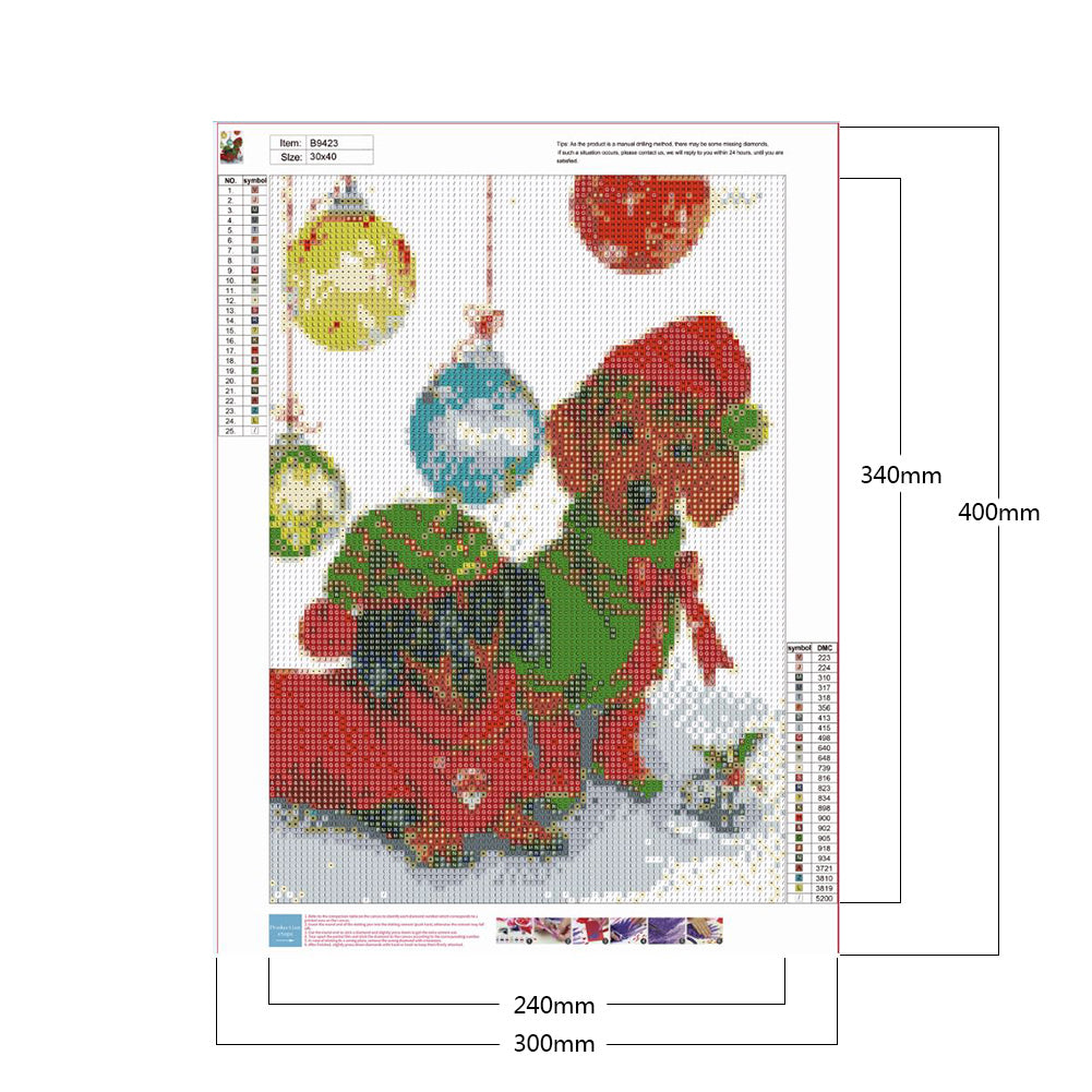 Dog 30*40CM(Canvas) Full Round Drill Diamond Painting