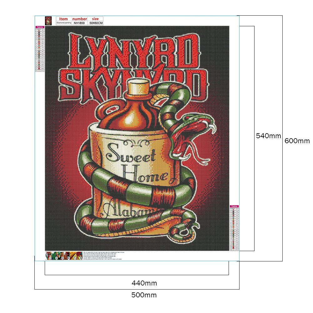 Snake Calligraphy 50*60CM(Canvas) Full Round Drill Diamond Painting