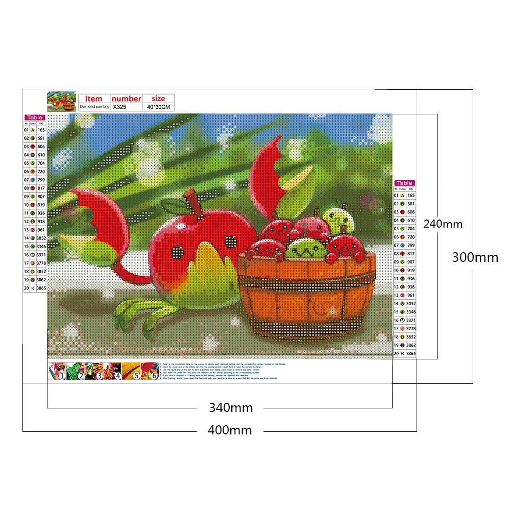 Flowers And Fruits 40*30CM(Canvas) Full Round Drill Diamond Painting