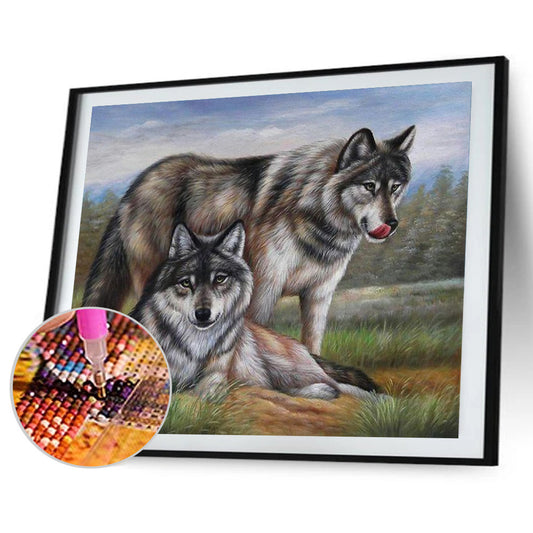 Wolf - Full Round Drill Diamond Painting 40*30CM