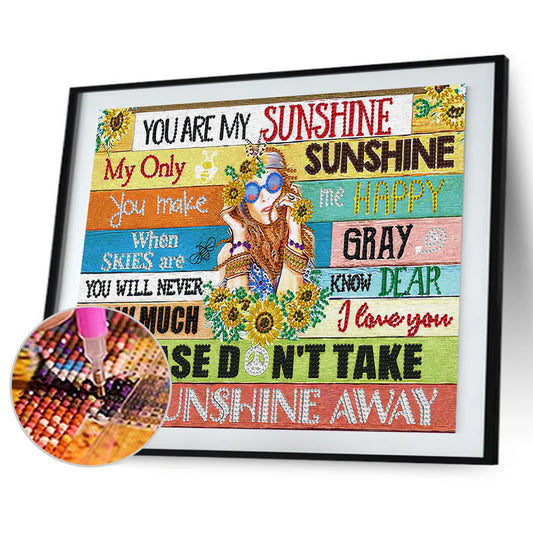 English 40*30CM(Canvas) Special Shaped Drill Diamond Paiting