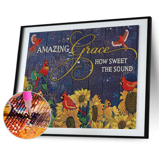 English 40*30CM(Canvas) Special Shaped Drill Diamond Paiting